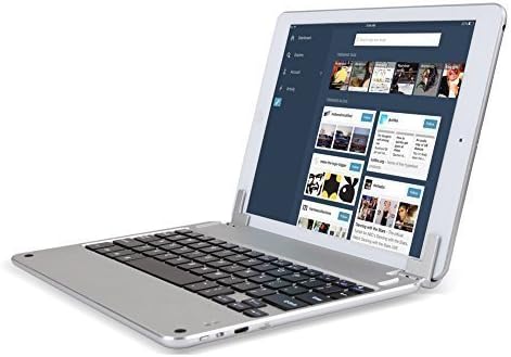 Ipad Air 2 Bluetooth Keyboard Case,Piple® Folio Case Hinged Wireless Keyboard ,Ultra-Slim Keyboard and Multi-Angle Stand for Apple iPad Air 2 (Silver)