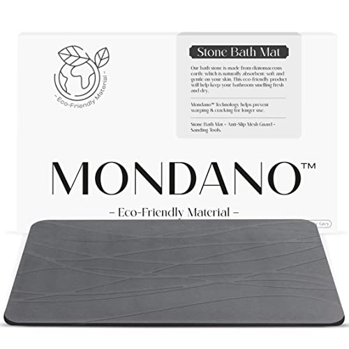 Mondano Stone Bath Mat, Diatomaceous Earth Bath Mat Stone NonSlip