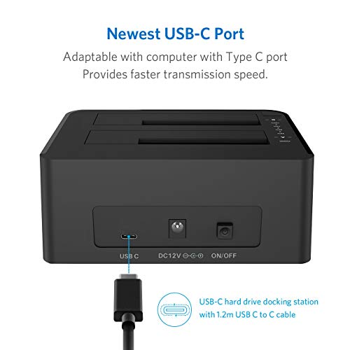 Inateck Type C SATA Hard Drive Docking Station, USB 3.0 SSD Docking