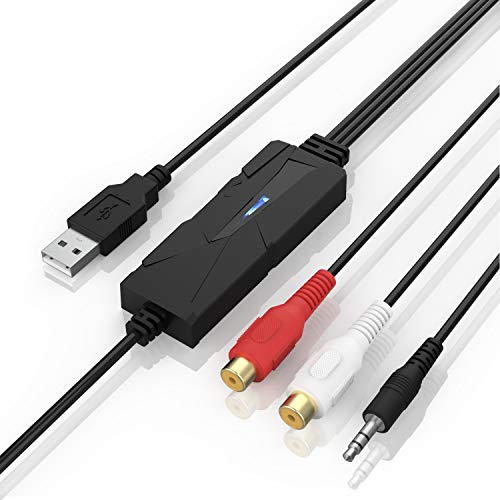 DriverGenius AV202 | USB Audio Interface Grabber - Scheda Di Acquisizione Audio 3.5MM Jack Stereo/RCA R/L A USB2.0