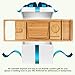 BAMBUROBA Bamboo Bathtub Caddy Tray Expandable for Luxury Bath,Bath Accessories & Table with Wine Glass Holder,Book Stand Bathroom Organizer with Extending Sides for Men/Women