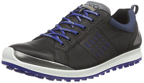 ECCO Men's Biom Hybrid 2 GTX Golf Shoe, Black/Royal, 42 EU/8-8.5 M US