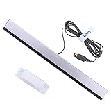 Wii Sensor Bar - iGreely Wireless Sensor Bar Compatible With Nintendo Wii / Wii U (with Stand) Replacement Infrared IR Ray Motion Sensor Bar