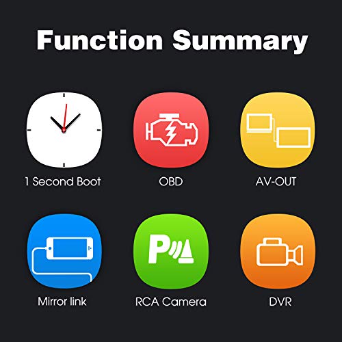 PUMPKIN Android 9.0 Car Stereo Double Din with 4GB, GPS and WiFi, Android Auto, Support Fastboot, Backup Camera, USB SD, 7 Inch Touch Screen