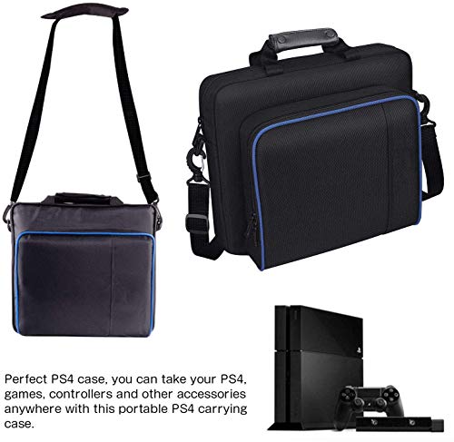 PS4 Travel Case, Multifuncional Waterproof PS4 Carrying Case Portable PS4 Bag for Sony PS4, PS4 Slim Systems and Accessories