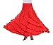 Elegant Long Swing Ballroom Dancing Latin Dance Party Skirt, (Red, One Size)