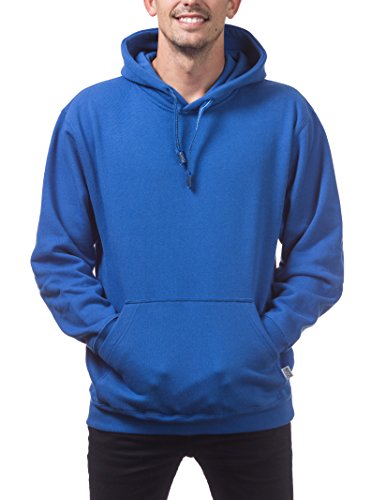 Pro Club Men's Heavyweight Pullover Hoodie (13oz), Large, Royal Blue
