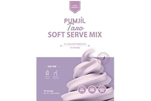 Pumjil Ice Cream Mix, Taro Flavor Probiotic Soft Serve Ice Cream Mix, Ideal for Frozen Yogurt and Smoothies, 55 Servings Per Box Soft Serve Mix, 146 Ounce eatable portion (Taro)