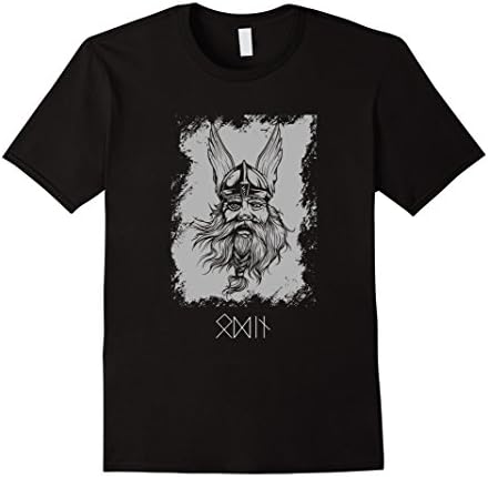 Mens Odin or Wodan Viking Warrior Ragnar Norse Valhalla T-Shirt XL Black