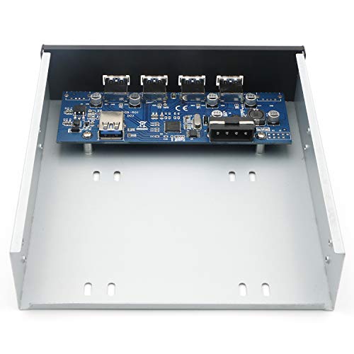 JIUWU PCI-E to 4 Ports USB 3.0 Hub Expansion Bay Front Drive Panel Bracket