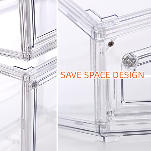 MESISEPHELE Clear Display Case Bread Box for Kitchen Countertop, Transparent 2 Tier Display Shelf Cake Cupcake Bread Storage Container Pantry Bakery Keeps Fresh for Pastry Donut Bagel Muffins Rolls