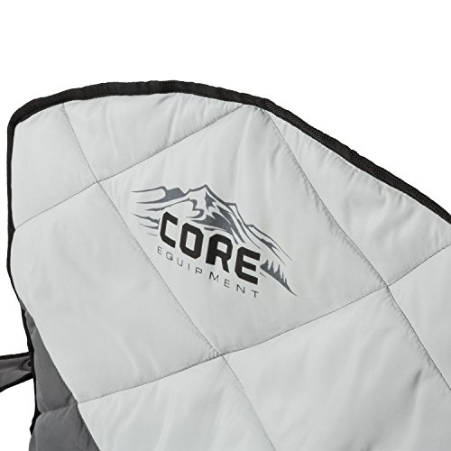 Core Equipment Folding Padded Quad Chair with Carry Bag, Gray Pricepulse