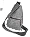Leegoal Canvas Mens Shoulder Bag Chest Pack Crossbody Sports Bag,Grey