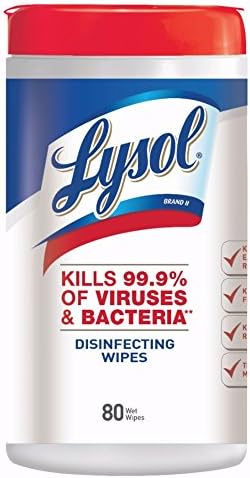 Lysol Disinfecting Wipes, Red Cap, 80 Count (Pack of 5)