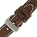 Tech Swiss LEA1555-22 22 mm leather calfskin brown watch band.