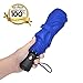 Procella Windproof Travel Umbrella - Small Collapsible and Lightweight - Large Cover when Open - Best for Kids Mens Womens (Double Canopy, Royal Blue)