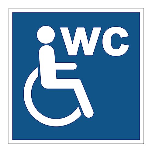 Autocollant Obligation Mandatory NF ISO7010 - Sticker Adhésif Signalétique Carré Laminé Plastifié Résistant à l'eau et aux UV - Passage pour Personne Handicapée - 25x25 cm