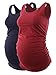 Liu & Qu Maternity Basic Tank Top Mama Clothes Neck Sleeveless Tops Women's Solid Side Ruching Vest