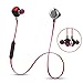 Morul U5PLUS Bluetooth Headphones Stereo Wireless Earphones,Waterproof Headphones, Sweatproof Headset In-Ear CVC 6.0 Noise Cancelling Sport Earbuds NFC for Running Gym with Mic -Red