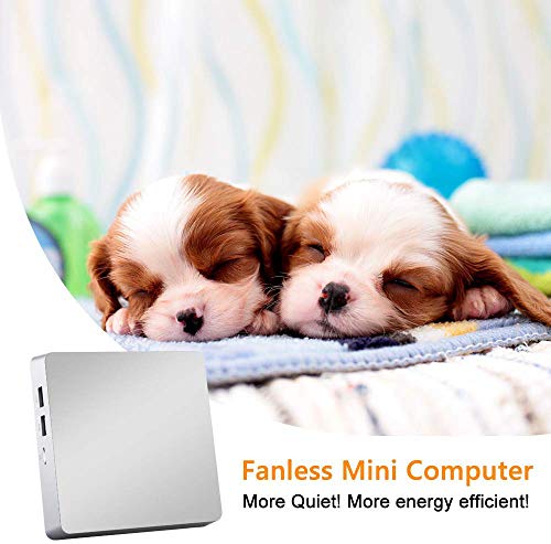T11 Mini PC,Windows 10 Pro Intel Atom x5-Z8350 Fanless Desktop Computer,4GB DDR3/64GB eMMC, Support 2.5-Inch SATA III Internal SSD/HDD,4K HD,2.4/5G WiFi,1000M LAN,HDMI/VGA Output,Auto Power On - Thumbnail 6