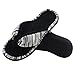 RockDove Women's Open Toe Memory Foam Flip Flop Slippers, Faux Cashmere Anti-Slip Thong Slide Slipper Shoes for Home Lounge Hotel Spa & Bedroom (9-10 B(M) US, Midnight Black)
