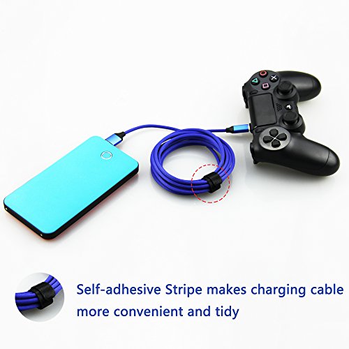image for TPFOON 2Pcs Pack 10ft PS4 Controller Charger Charging Cable, Data Sync