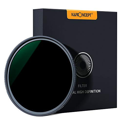 K&F Concept 82MM Neutral Density Lens Filter 10 Stops ND 1000 Filter HD 18 Layer Neutral Grey ND Lens Filter with Multi-Resistant Nano Coating