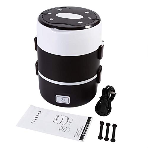 Heating Lunch Box, 3 Tier Electric Food Heating Box Heated Heating Lunch Box Set Food Warmer Container Bento Portable 220V Electric Heating Lunch Box