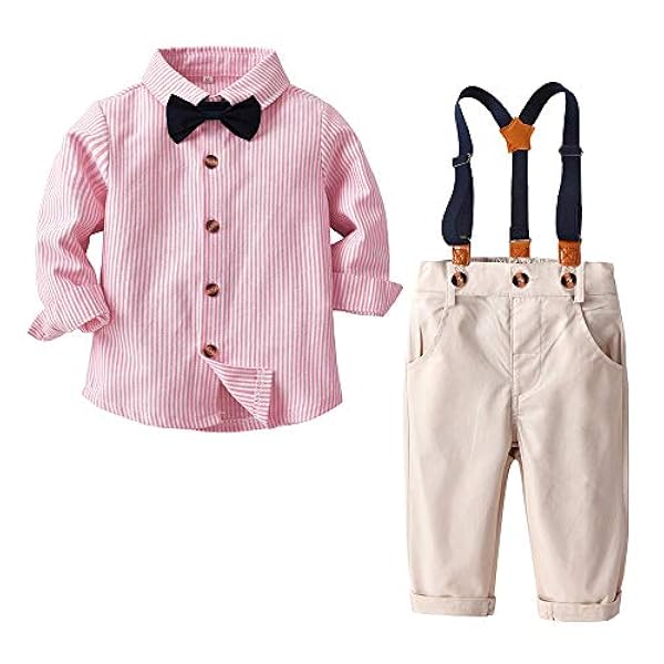 Nwada Vetement Bebe Garcon Ensemble Enfant Automne Hiver Tenue Fete Costume Ceremonie Chemises Haut Et Pantalon