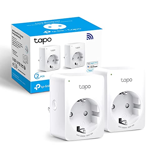 P110 (Confezione da 2 Pezzi) Presa Intelligente con Monitoraggio Energia, Smart Plug Compatibile con Alexa, Monitora il Consumo di Energia, Controllo Remoto Tramite Tapo, 16A 3680W
