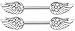 Nipple Ring Angel Wings Paved CZ 316L Surgical Steel Nipple Bar Body Jewelry Sold as a Pair HO2893