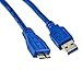 Fullink SuperSpeed USB 3.0 Type A to Micro-B Cable in Blue 3 Feet