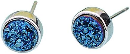 Ofgcfbvxd Women Elegant Earrings Jewellery S925 Sterling Silver Blue Crystal Earrings Chic Personality Kyanite Earrings Ladies for Ladies Mother Birthday Gifts