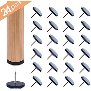 Ezprotekt 24 Pcs Furniture Sliders 1 Inch Furniture Glide For