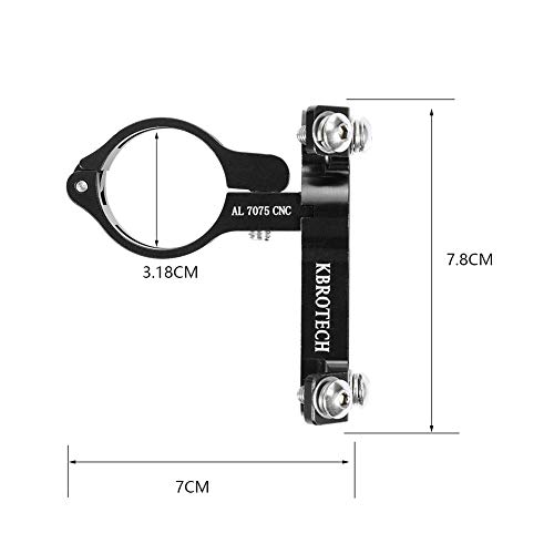 Kbrotech Bicycle Water Bottle Cage Holder Adapter Adjustable MTB Road Bike Handlebar Water Bottle Holder Seat Post Bottle Mount (Double Black)