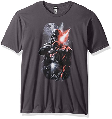 Star Wars Men's Dark Lord Darth Vader Graphic Shirt, Charcoal, Large