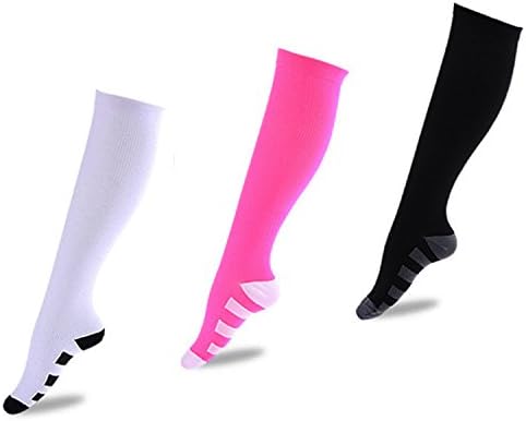 Graduate Compression Socks For Women&amp; Men 15-20 mmHg BEST Graduated Athletic Fit for Running, Nurses, Travel, Pregnancy &amp; Recovery (S/M, Rose Red)