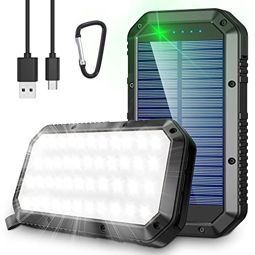 Solar Charger Power Bank, 21 LEDs Portable Emergency Charger with 3