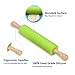 Alimat PluS Silicone Rolling Pin, Dough Roller for Pizza, Cookie with Wooden Handle and Surface, 2 Pack Rolling Pins for Baking (9+12 Inch)