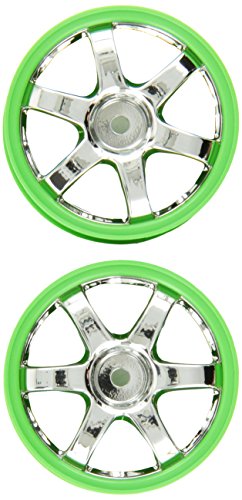 Traxxas 7374 Chrome and Green TE37 Volk Racing Wheels (pair)