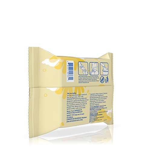 Johnson's Baby Hand and Face Wipes, 25-count