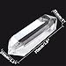 CHARMINER Clear Quartz Crystal, 6 Facet Double Terminated Point Wand Healing Natural Clear Crystal Hexagonal Prism Stone About 7cm/2.8''L Home Decor