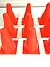 Coast Athletic 7-Inch Orange Sports Training Cones | Agility Soccer Marker Cones , 12 Pack Retail Packaged