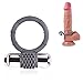 Sex Rabbit Silicone Cock Ring Penis Ring with Mini Bullet Vibrator Vibrating Sex Toy for Male Masturbator, Couples Lover Sexual Gift (Grey)