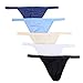 Closecret Men Cotton Underwear Stretchy T Back G-String Thongs (Pack of 5, Assorted)