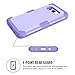 Samsung Galaxy S8 Plus Case, Hocase Shockproof Full-Body Protection Silicone Rubber Bumper+Hard Shell Hybrid Protective Case w/ Raised Edges for Samsung Galaxy S8 Plus (2017) - Lavender Purple