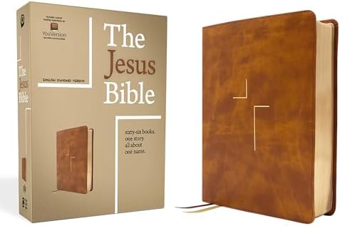 The Jesus Bible, ESV Edition, Leathersoft, Stone: Zondervan