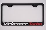 Hyundai Veloster Turbo Black License Plate Frame with Caps