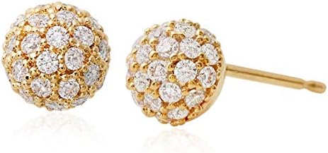 Amazon Adonay アドナイ 金属アレルギー対応 14k ピアス レディース人気 シンプル 軟骨 可愛い ジュエリー ブランド イヤリング 韓国 アクセサリー 女性 プレゼント ギフトケース付き ゴールド 小さい クリスタル ジルコニア ミラーボール パヴェボール ネックレス 通販