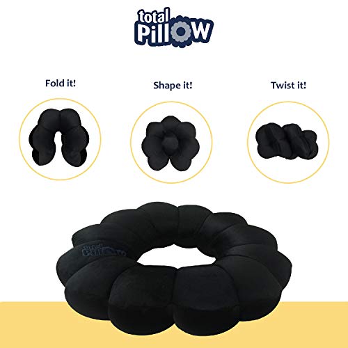 Total Pillow Travel Neck, Head, and Lumbar Support Pillow, Fleece